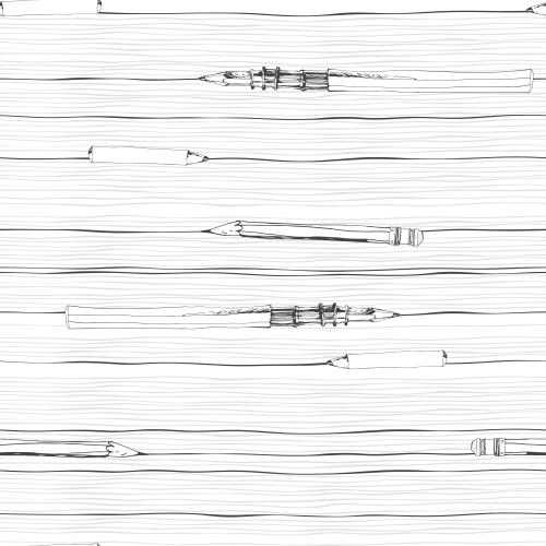 Bleistift. Vektor Stifte, Linien auf weißem