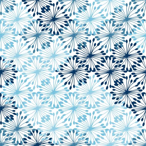 Vektorgrafik abstrakt pflanzlich geometrisch, blaue und blaue silhouetten auf weißem