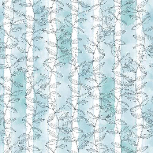 Vektorgrafik algen, blaue aquarellstreifen auf weiss