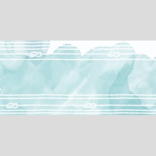 Vektorgrafik karte mit marinem thema mit seilen und marinen knoten und einem blauen aquarellfragment