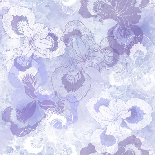 Iris. Vektor Iris auf Aquarell