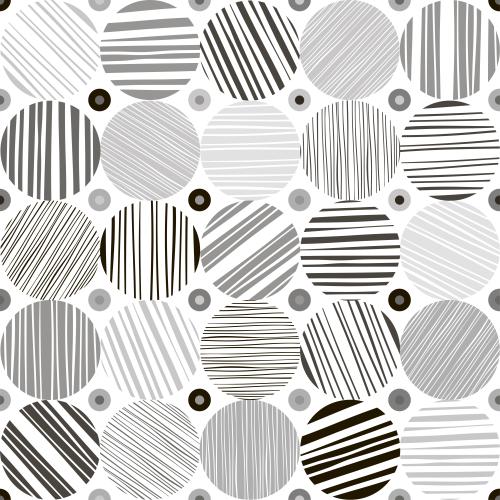 Vektorgrafik gestreift monochrom kreise auf weiß