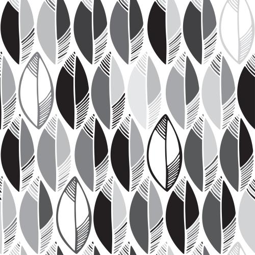 Vektorgrafik stylisierte monochromen blätter auf weißem