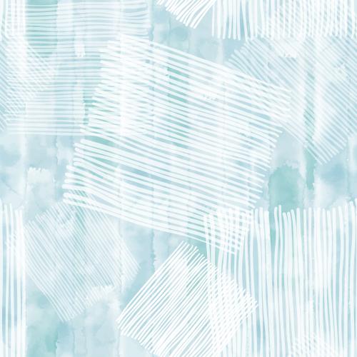 Abstrakte. Vektor abstrakt geometrisch, streifige Quadrate auf blauem Aquarell