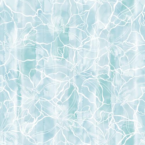 Vektorgrafik lilien auf blauem aquarell