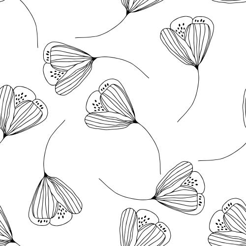 Vektorgrafik stylisierte blumen auf weißem