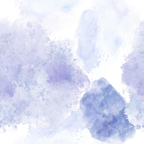 Vektorgrafik aquarelldekorative flecken blau-lila töne auf weißem