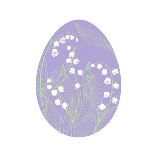 Maiglöckchen. Vektor Osterei mit Lilien auf weißem