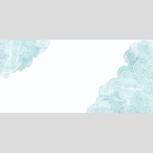 Vektorgrafik dekorative wellen auf blauen aquarellfragmenten, platz für text auf weißem