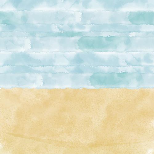 Vektorgrafik abstraktes aquarell zum thema strandurlaub