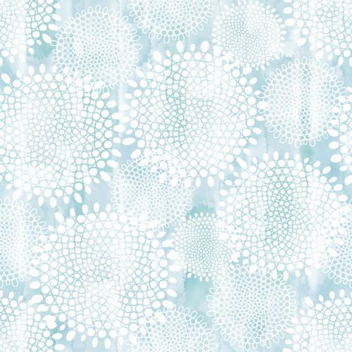 Abstrakte. Vektor dekorative kreise weisse silhouetten und konturen auf blauem aquarell