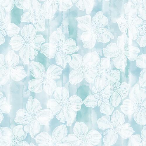 Jasmin. Vektor jasminblumen auf blauem Akvarell