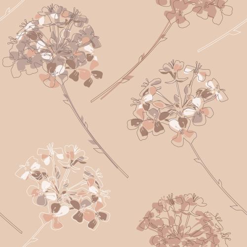 Vektorgrafik blumen, farbige konturen und silhouetten auf pastelligem