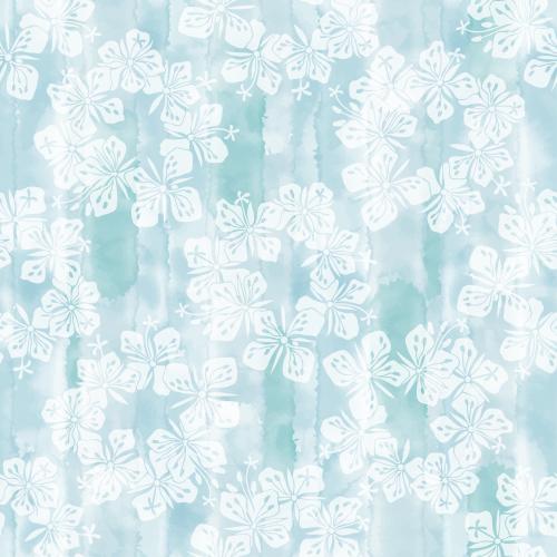 Vektorgrafik dekorative blumen silhouetten auf blauem aquarell