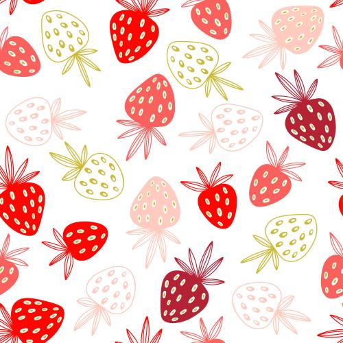 Erdbeere. Vektor erdbeere Beeren auf weissm