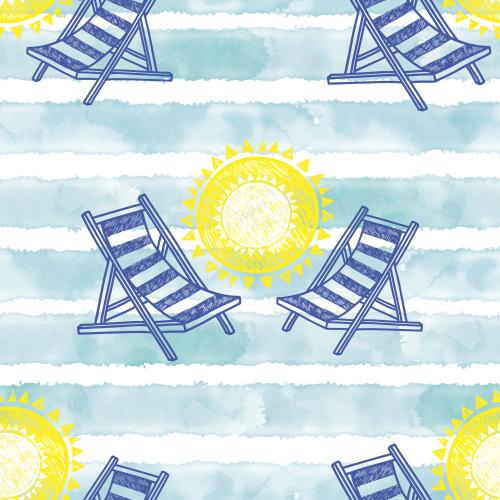 Vektorgrafik liegen, sonne, blaue aquarellstreifen auf weißem
