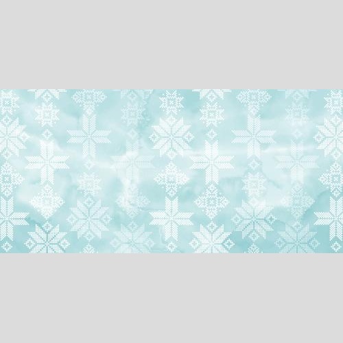 Vektorgrafik weiße sterne-schneeflocken aus punkten auf blauem aquarell