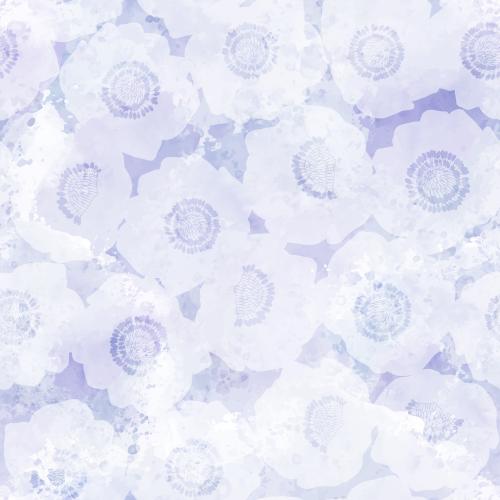 Anemone. Vektor Anemonen, Silhouetten auf lila Aquarell