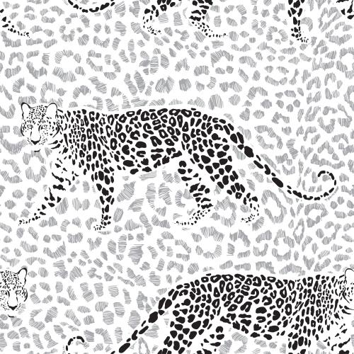 Leopard. Vektor leoparden auf Leopardenstruktur