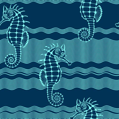 Vektorgrafik seeigel wellen auf blauem
