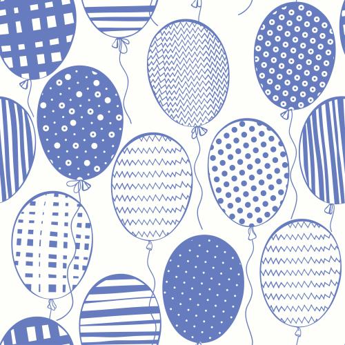 Luftballon. Vektor blaue luftgefüllte Ballons auf weißem