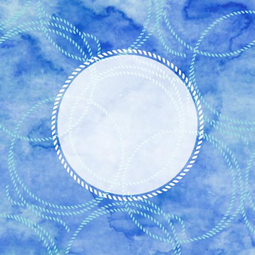 Vektorgrafik meerestau, textfläche auf blauem aquarell