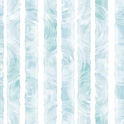 Rose. Vektor stylisierte Rosen, blau Aquarellstreifen auf weißem