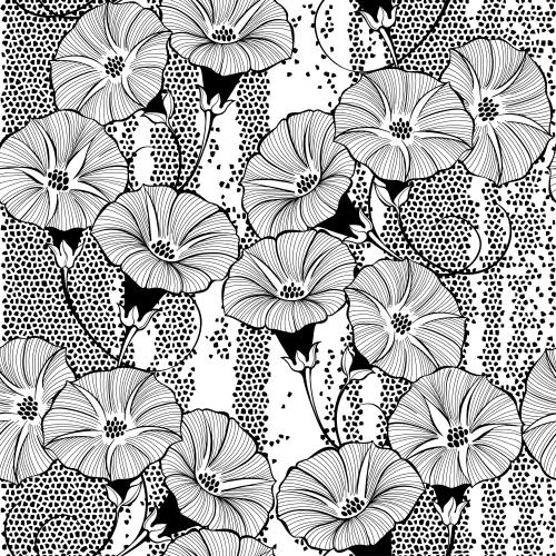 Mosaik. Vektor blumen Wicken mosaikartig