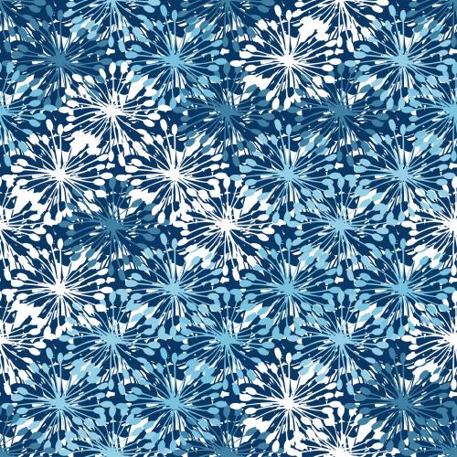 Vektorgrafik abstrakte pflanzliche silhouetten, blau, blau und weiß