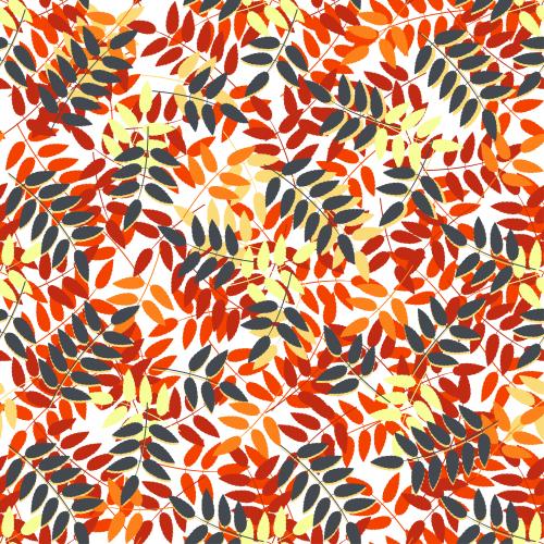 Vektorgrafik farbige blätter herbsttöne auf weißem