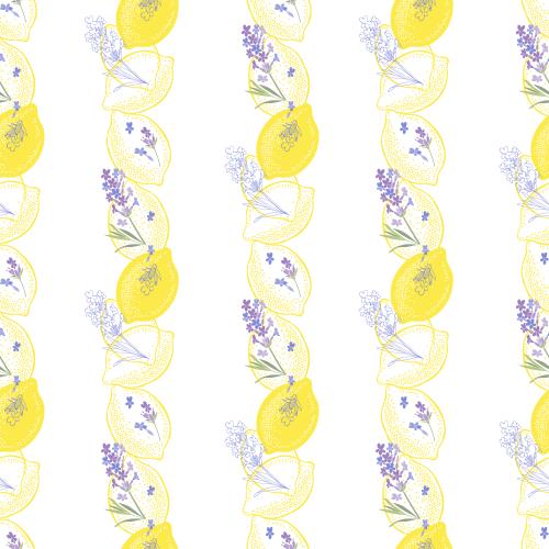 Lavendel. Vektor limonen und Lavendel auf weißem
