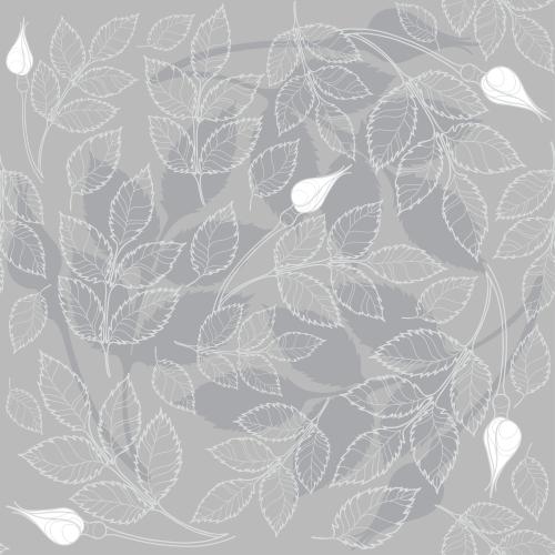 Rose. Vektor rosenzweige mit Knospen und Blättern, Konturen und Silhouetten