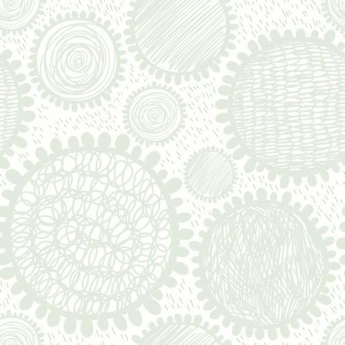 Vektorgrafik abstrakte doodles blumen auf weißem