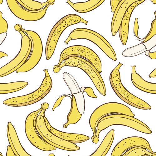 Frucht. Vektor bananen auf weissem
