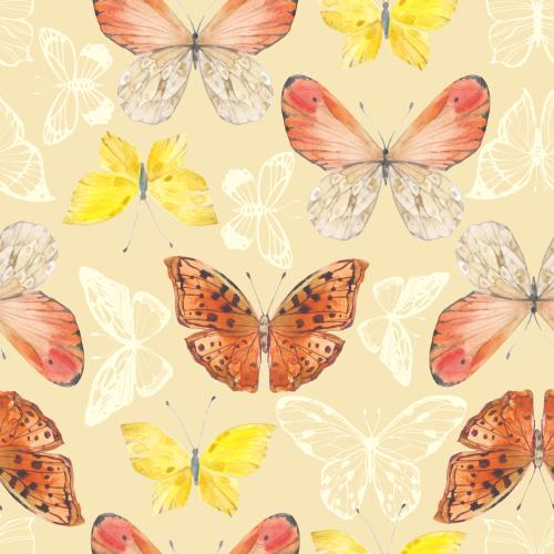 Rasterbild aquarellbutterflies, konturen auf hellen
