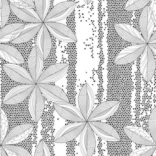 Vektorgrafik dekorative geätzte blumen auf mosaik