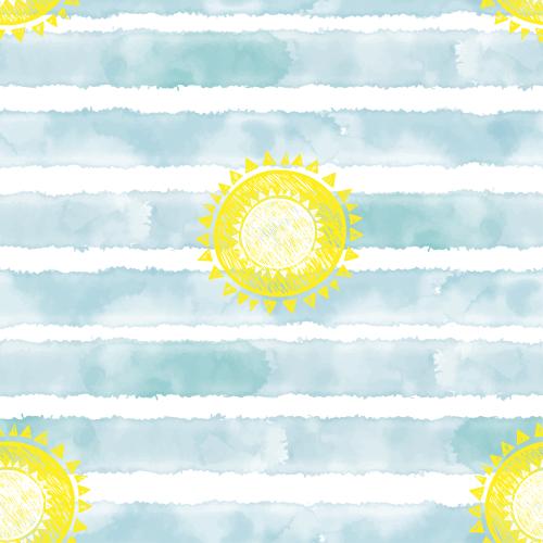 Vektorgrafik sonne und blaue aquarellstreifen auf weißem