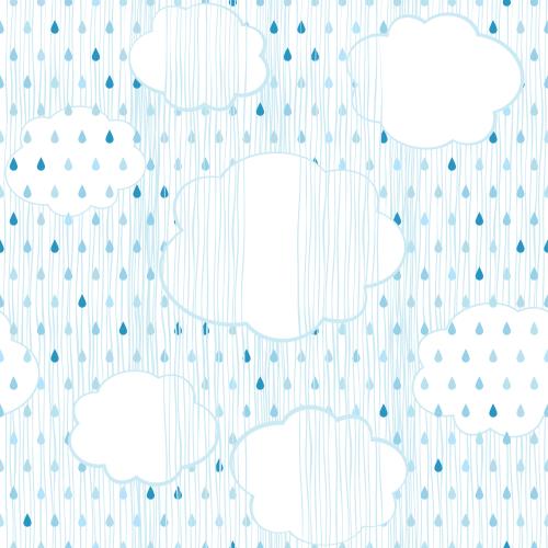 Herbst. Vektor wolken und Regen