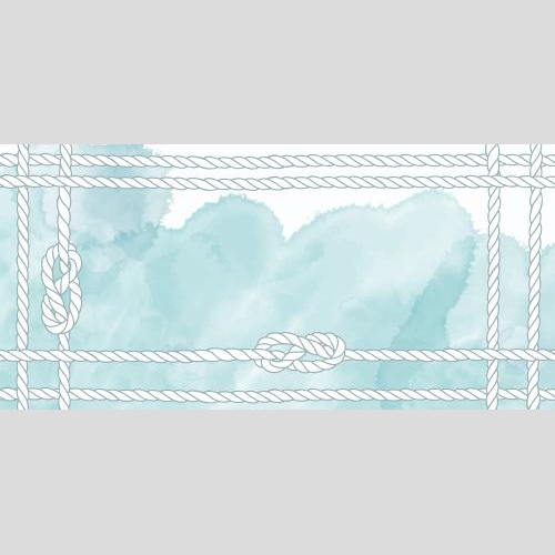 Vektorgrafik ketten, seematische knoten auf blauem aquarell