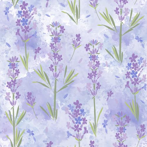 Vektorgrafik lavendel auf lilaem aquarell