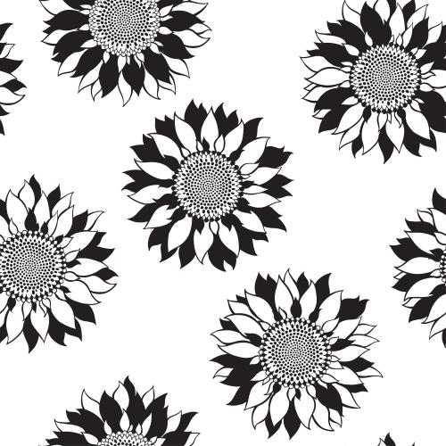 Sonnenblume. Vektor sonnenblumen auf dem weißen