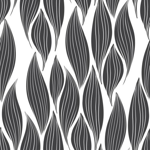 Vektorgrafik abstrakte blätter auf weißem, monochrome silhouetten
