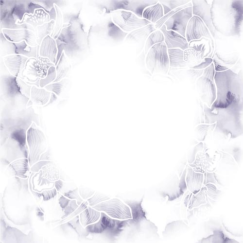 Orchidee. Vektor orchideen auf Aquarell und Platz für Text