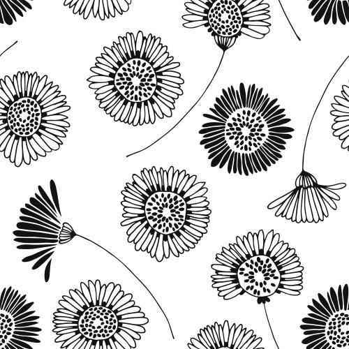 Vektorgrafik gänseblümchen im doodlestil auf weißem