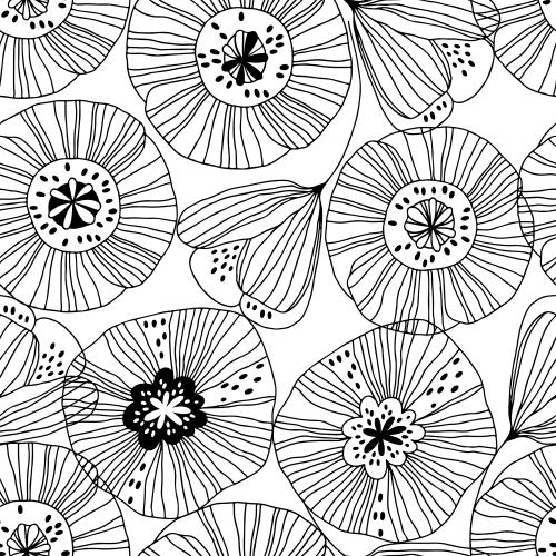 Mohn. Vektor stylisierte mohn auf weißem