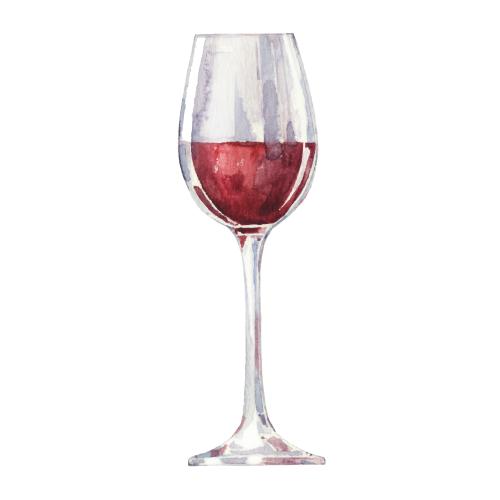 Gläser. Vektor Weinglas mit rotem Wein