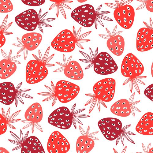 Vektorgrafik erdbeere, dekorative beeren auf weißem