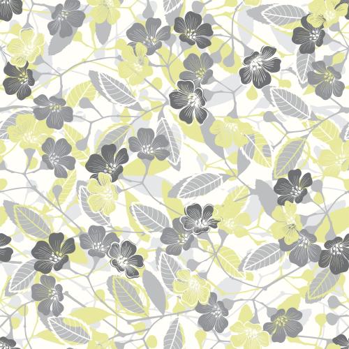 Vektorgrafik blumen und blätter auf weißem