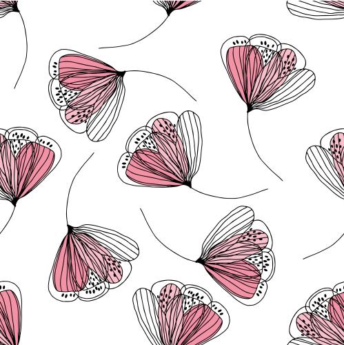 Vektorgrafik stylisierte blumen, farbige fragmente auf weißem