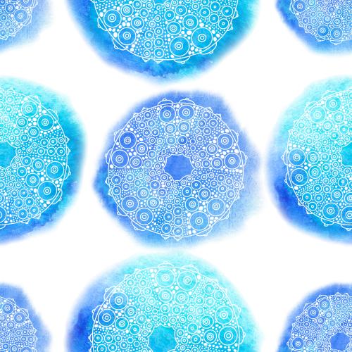 Rasterbild seeigel, aquarellkreise auf weißem